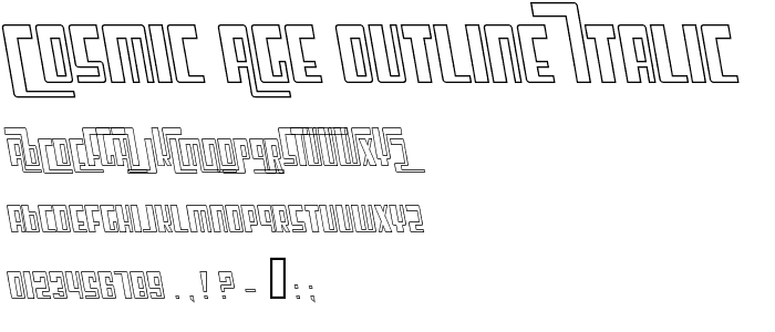 Cosmic Age Outline Italic font